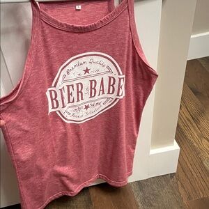 Red 'Beer Babe' Tank Top